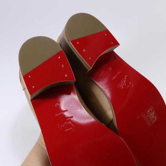 Lock Me Moc Flat Calf Tan Nude Leather classic turnlock loafers D570 - Picture 10 of 12